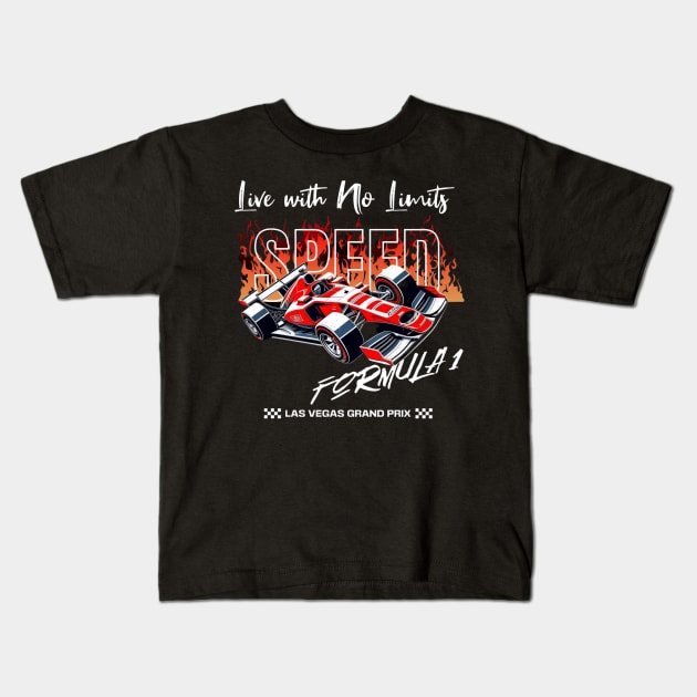 Formula Racing Las Vegas Kids T-Shirt by Guava Groove